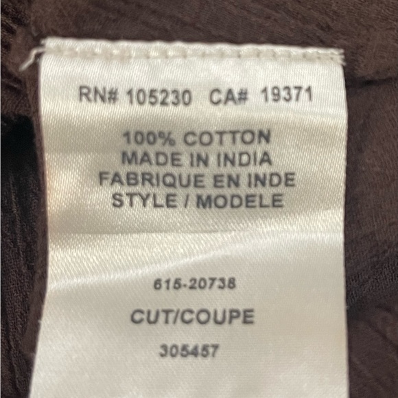 Joie brown Aztec styled top. Light blue accents - Picture 7 of 7